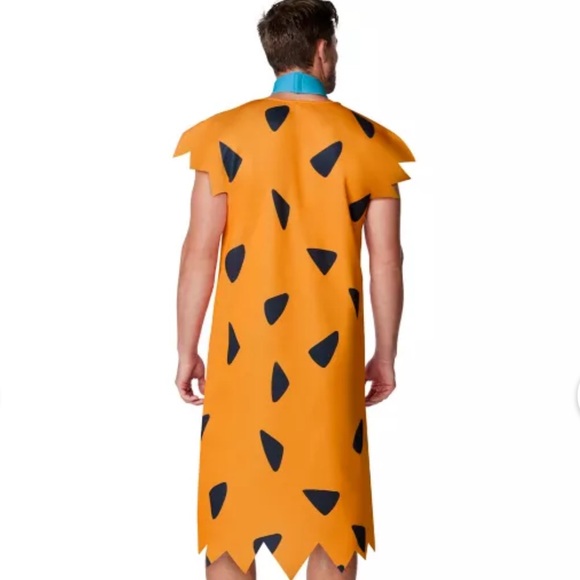 Spirit Men's Stone Age Costume - Orange and Blue - Picture 2 of 11